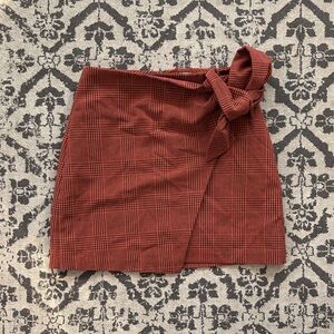 Aritzia • Wilfred  Rust Plaid Mini Skirt